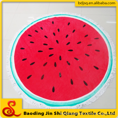 Personalized Printed 100% Cotton Large Round Beach Towel With Tassel